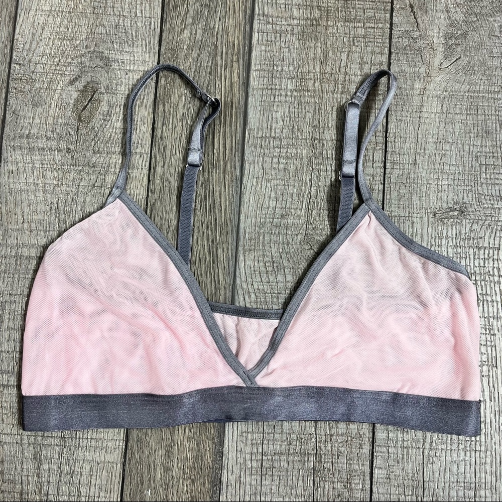 Pink & Gray Sheer Bralette
